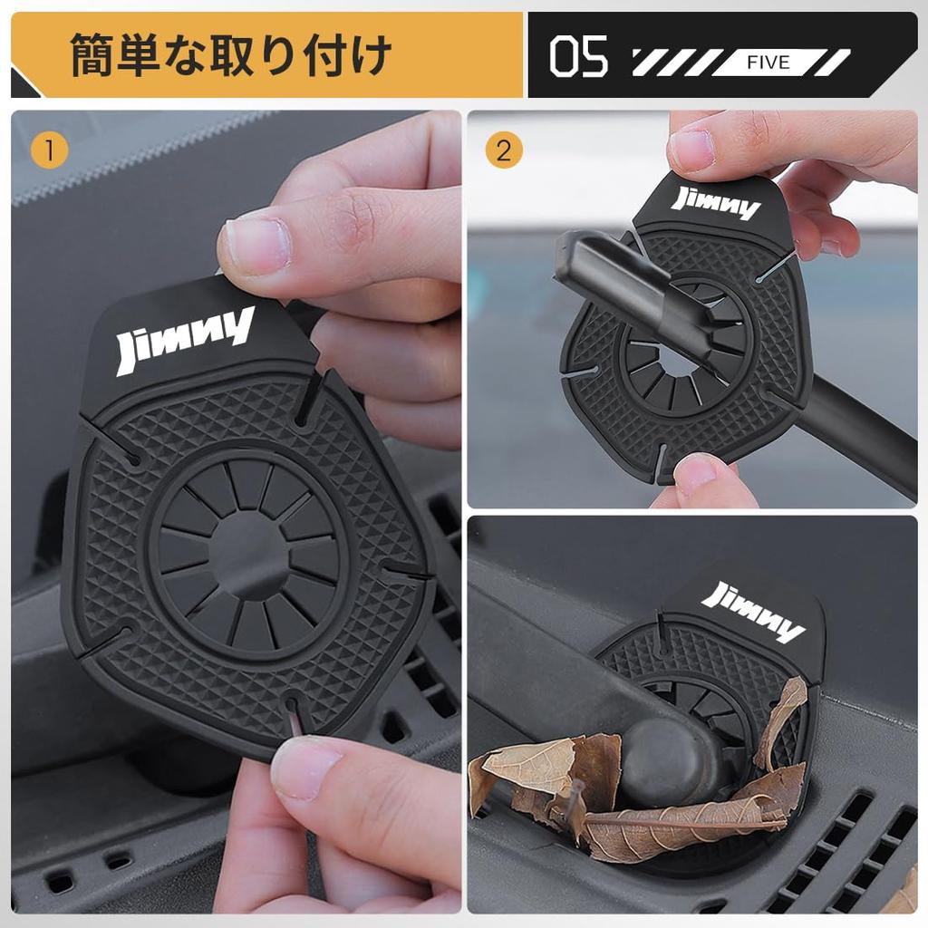 LUTU Wiper Hole Covers for the New Jimny and Nomad with Exclusive Prevents Fallen Foreign and Durable Protective Car Exterior Changes and Enhances DIY