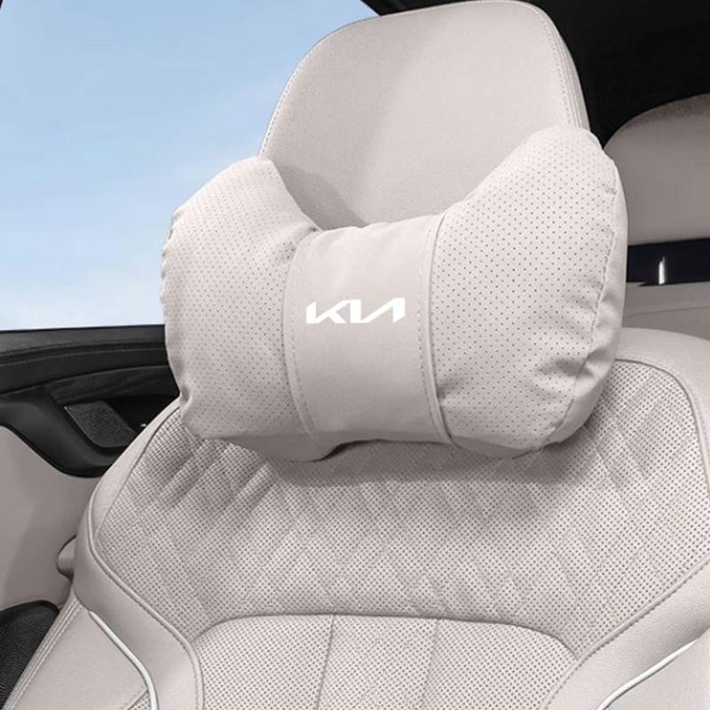 High-end Leather Car Seat Headrest Memory Foam Comfort Neck Pillow For Kia Sportage Ceed Picanto Rio Niro K7 K5 K8 Ray XCeed K9