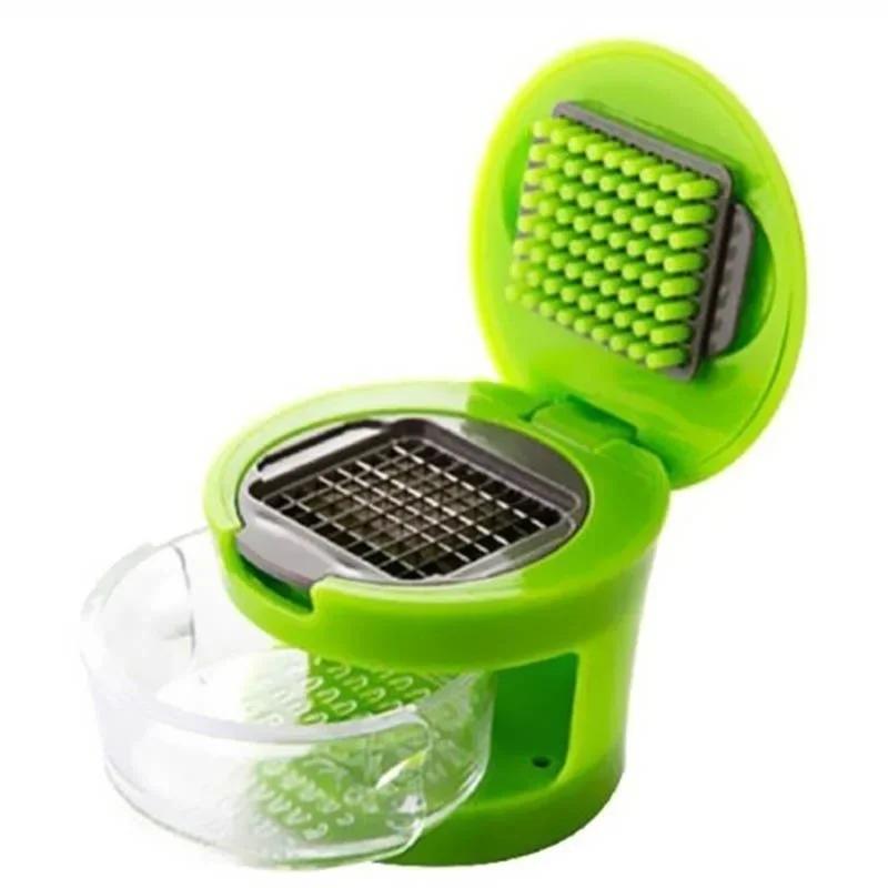 1pc Stainless Steel Garlic Press Multi-function Garlics Cutting Cooking Vegetables Tools Garlic Chopper Kitchen Accessories