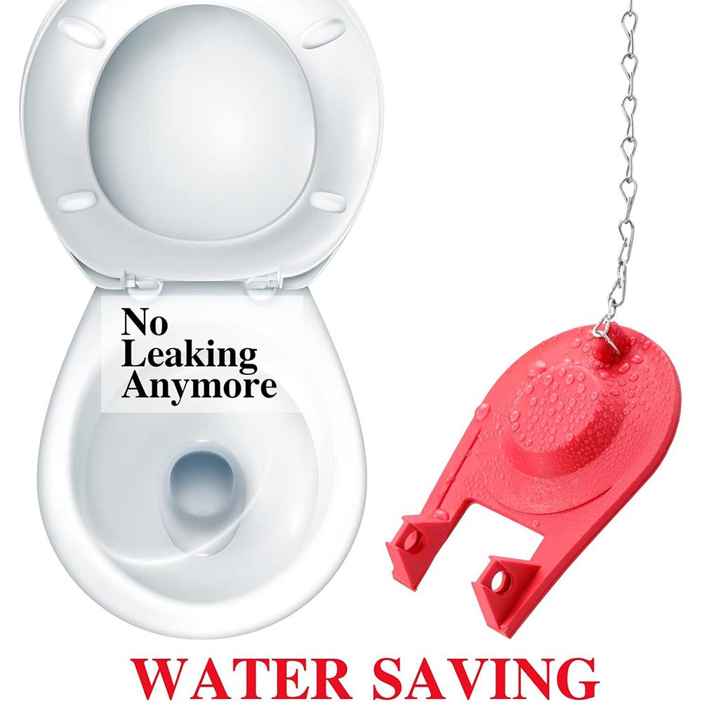 3pcs Toilet Flapper Replacement Kit with Stainless Chain for 2-inch Flush Valves
