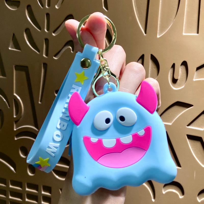 Creatively Designed Silicone Coin Purse & Keychain: Perfect for Earphones, Cards, and More - A Compact Gift!