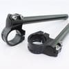 Universal 37mm diameter aluminum machined separate handlebar black handlebars/separate kit,