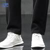 Men's Corduroy Elastic Waist Straight-Leg Casual Pants
