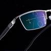 Mens Womens Bifocal Reading Glasses Progressive Anti Blue Light Eyewear Diopter +1 0 To +4 0 Business Eyeglasses