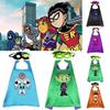Vibrant Teen Titan Anime Superhero Costume Set With Cloak And Mask For Kids