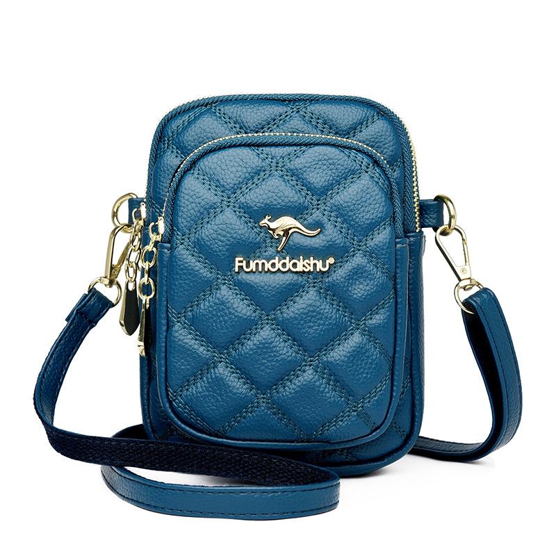 Special Fashion New Diamond Mobile Phone Bag Soft Leather Texture Casual Oblique Span Bag Women