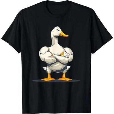 2025 New Fashion Release The Quackin Duck Gym Weightlifting Bodybuilder T-Shirt Graphic T Shirts Men Clothing Streetwear