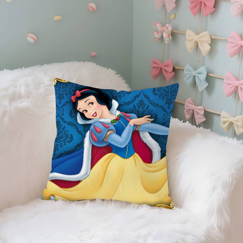 Classic Anime SsnowWhiteS Cute Case Plush Fabric Soft Pillowcase Double Sided Print Cushion Cover Household Gifts