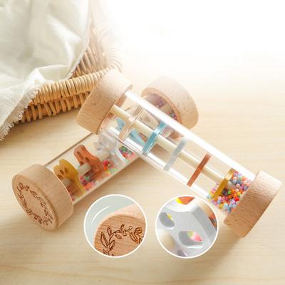 Montessori Spielzeug Baby Regenstab Regenbogen Sanduhr Regen Musik Rassel Spielzeug Kinder Simulation Regengeräusch Sensorisches Lernspielzeug Geschenk