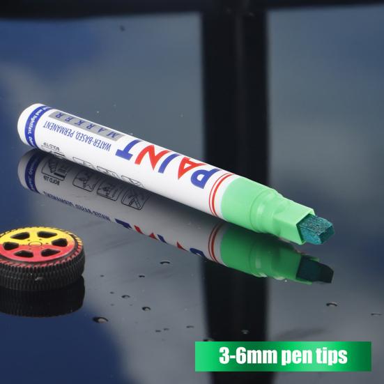 Marcador de Tinta de Grande Capacidade para Retoque de Carro Impermeável Resistente ao Desbotamento Caneta à Base de Óleo para Metal Pneu Madeira Secagem Rápida Caneta de Reparo para Inscrição em Pedra