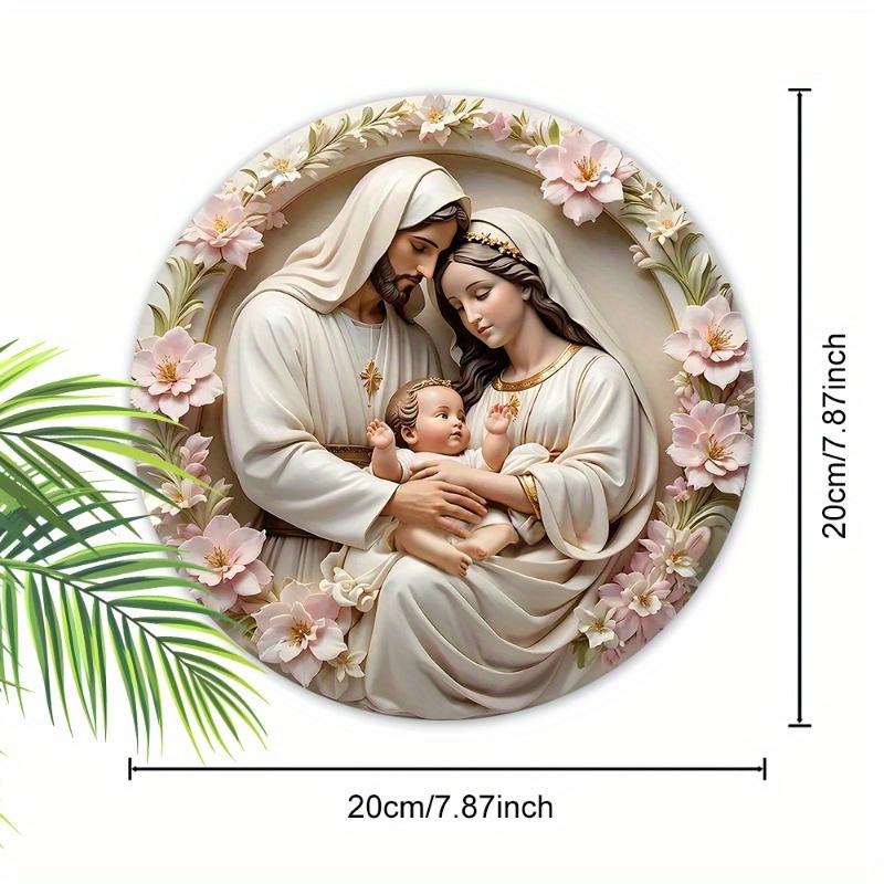 Wood Warm Winter Wooden Sign 2D Relief Effect of Ice and Snow Town Wreath Sign for Front Door Wall Hanging Decor for Door, Wall, Home, Room, Farmhouse