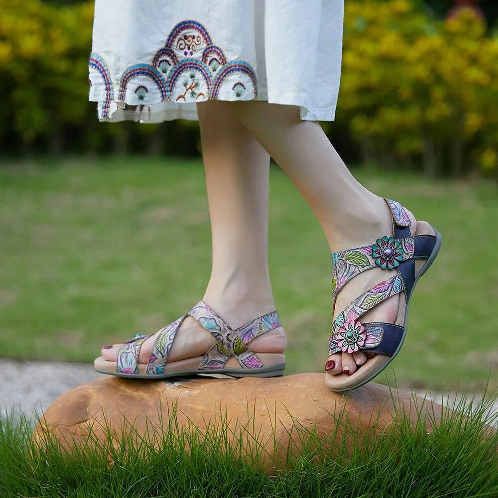 Ladies Sandals Vintage Bohemian Sandals Women'S Bohemian Slide