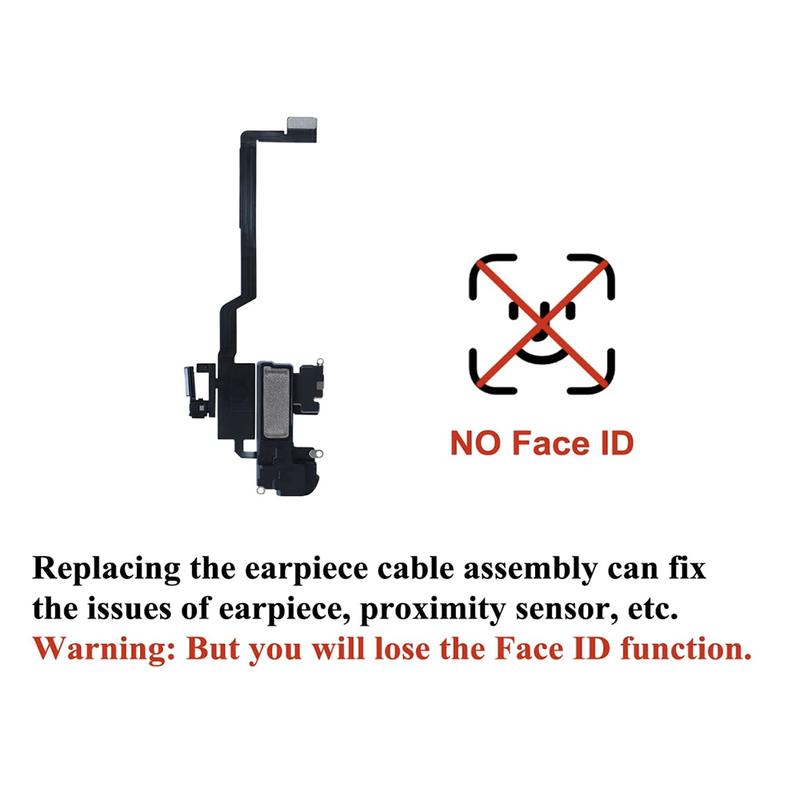 Ear Speaker Flex Cable Replacement For iPhone X XR XS 11 12 Mini Pro Max Ear Piece Upper Loudspeaker Light Sensor Microphone