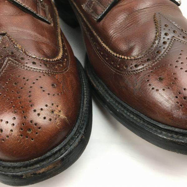 Vintage UFCW Union Made in USA Long Wingtip Shoes Brown Size 10E (27.5-28.0) O'Sullivan Heel Men's(USED)