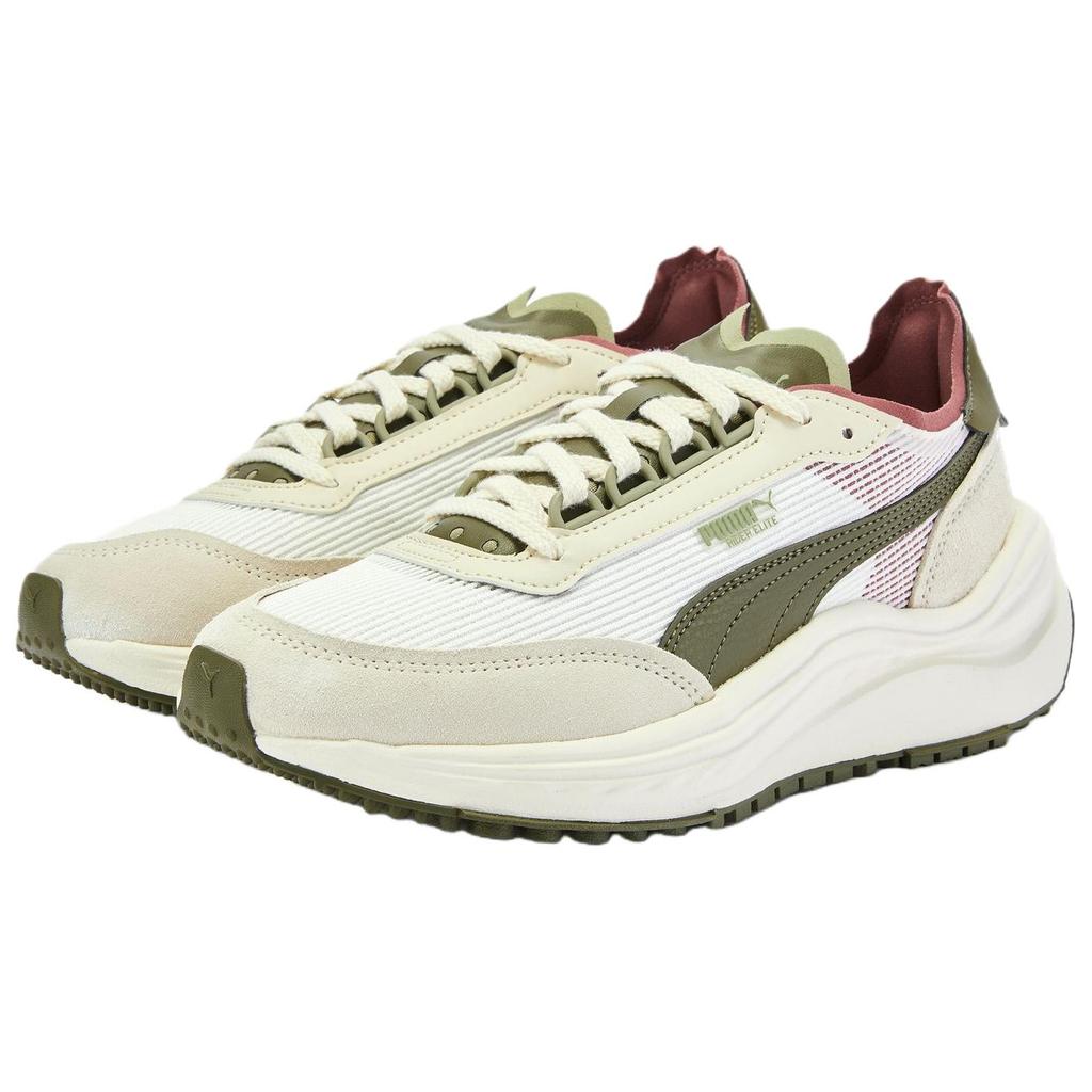 Puma Rider Elite Versatile Comfortable Supportive Rebound Low-Top Lifestyle Sneakers Unisex Sneakers White Green 404616-02