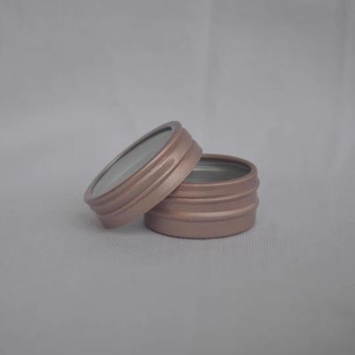 100pcs 10ml Rose Gold Aluminum Jar 10g Metal Aluminum Tin Container Clear Window Rose Gold Cosmetic Containers Nail Storage Jar