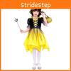 Enchanting Polyester Witch Costume Dress For Kids With Irregular Hem Design For Halloween Celebrations