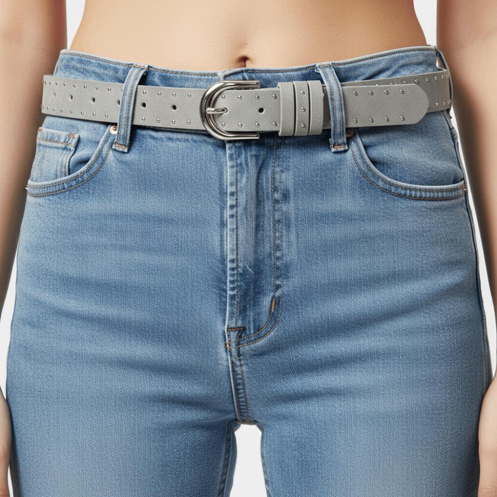 Metal Pin Buckle Waistband PU Leather Men Belt Trend Y2K Belt  Unisex