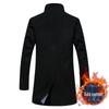Middle-Aged Men's Korean Style Slim-Fit Woolen Overcoat for Autumn and Winter