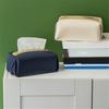Decorative Tissue Box Wide Application Faux Leather Waterproof Detachable Napkin Case Pouch for Home