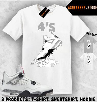 Koszulka Pasująca do AJ 4 White Cement 2025 Dopasowana do Butów Sneaker 4s Koszulka