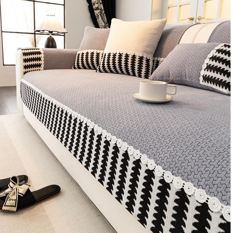 Chenille Textures Sofa Cover Universal Non-Slip Couch Cover Towel Sofa Protective Mats for Living Room Decoration Sofa Cushion