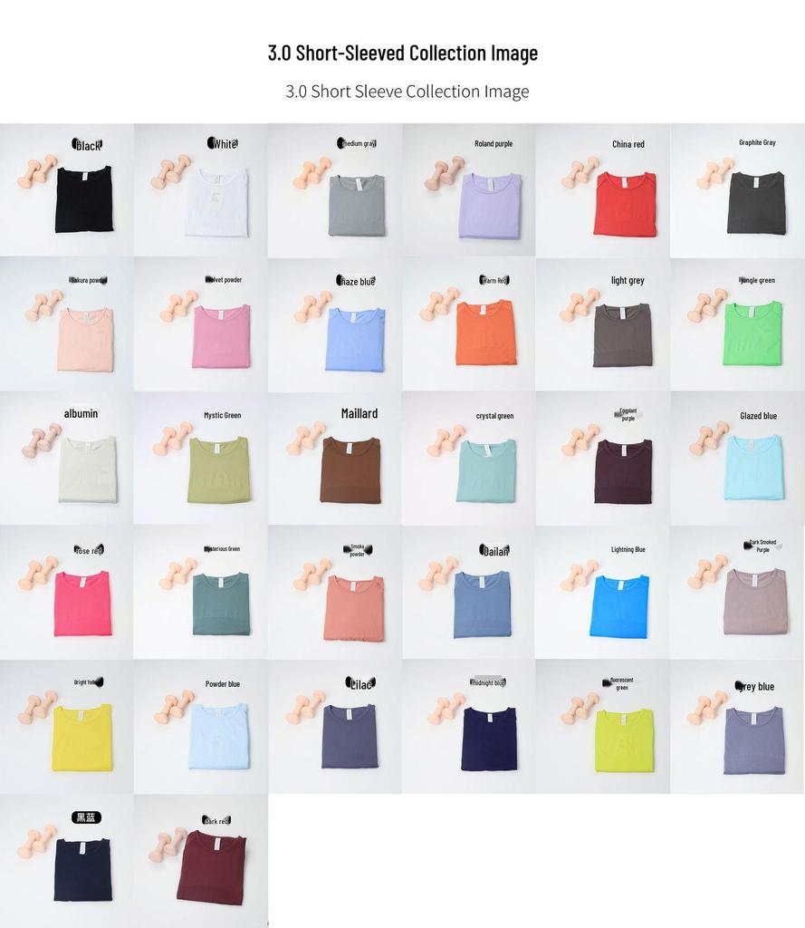 LU3.0 Women's Quick-Dry Short Sleeve Yoga Top for Fitness and Running