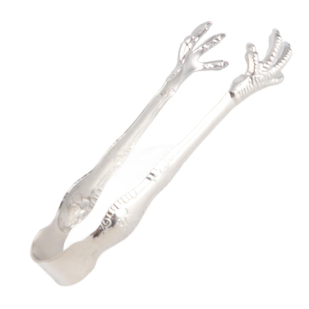 Eagle Claw Style Ice Tongs Food Grade Stainless Steel Prevents Slipping Ice Tongs for Home Bar Sugar Cubes Ice Cubes