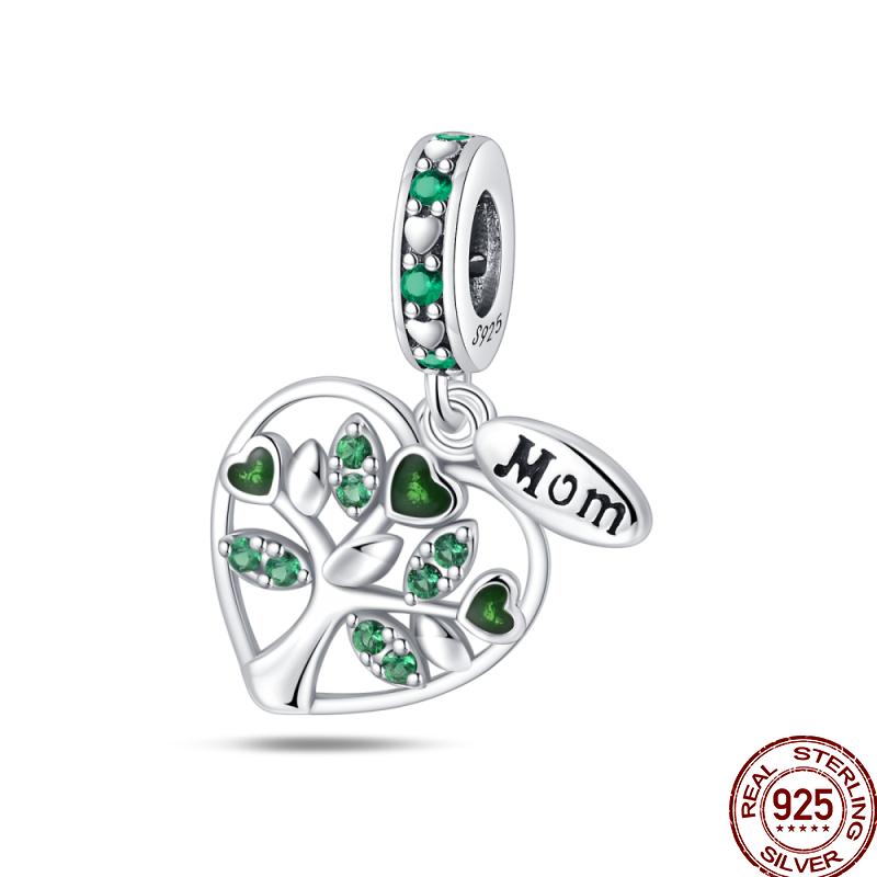 Copper Jewelry Pendant Early Spring Four Leaf Clover Flower Charm Fit Pan Beads Jewelry Birthday Diy Gift Fine Jewelry