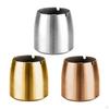 Tapered Ash Holder Portable Stainless Steel Ashtray for Villas Outdoor Patio Argent