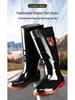 Men's High-Top Waterproof Military Rain Boots with Non-Slip Sole and Labor Protection Rubber Overshoes