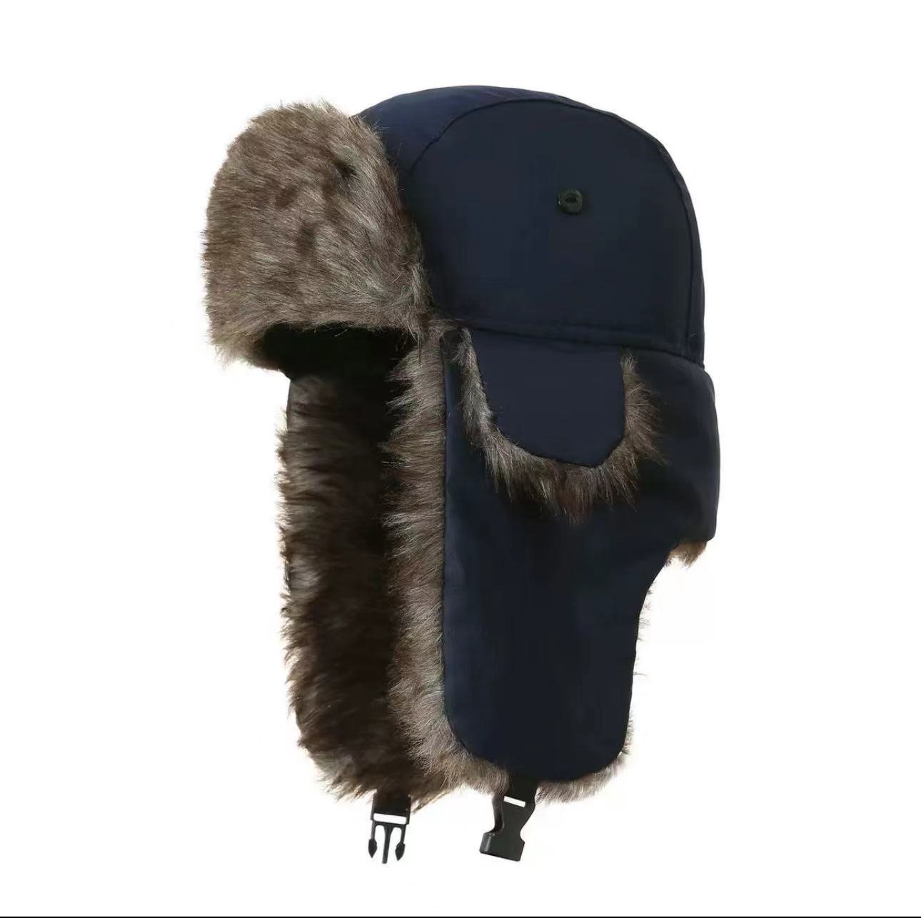 

Winter Warm Ear Protection Hat,suitable for Men and Women,bird Catching Ear Mask Hat, Hick Warm Hat,suitable for Outdoor Use темно-синий