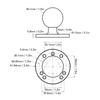 1.5" Ball Mount, with Aluminum Alloy AMPS Hole Round Plate, Universal Electronic Device Mounting