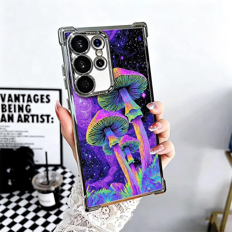 Weird Psychedelic Mushroom Soft Phone Case For Samsung Galaxy S26 Ultra S25 Edge S24 FE S23 Plus S22 S21 + S20 Plating Anti-Fall