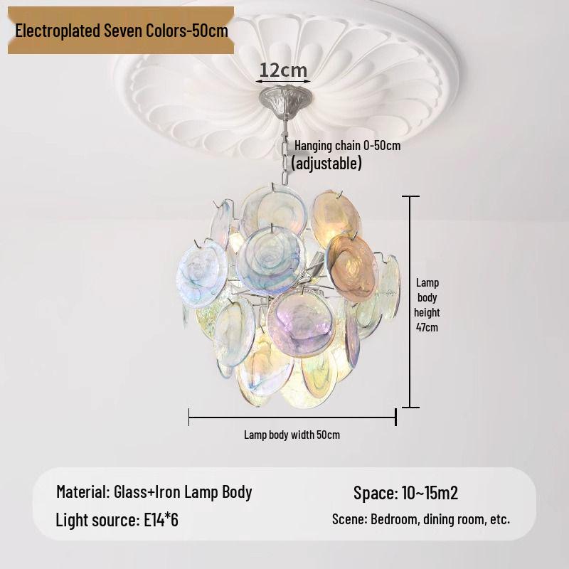 Elegant Vintage Ink Green Glass Chandelier for Living Room or Master Bedroom