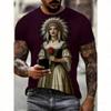 Letnia Moda Zakonnica T-shirt z Nadrukiem 3D Dla Mężczyzn Fajne Wzory Koszulki Letnie Codzienne Okrągły Dekolt Krótki Rękaw Topy Koszulki Streetwear