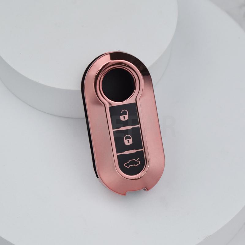 TPU Key Cover Shell For FIAT 500 Ducato Panda Punto 500Lfor Lancia Musa for Citroen Jumper for Peugeot Folding Car Key Case