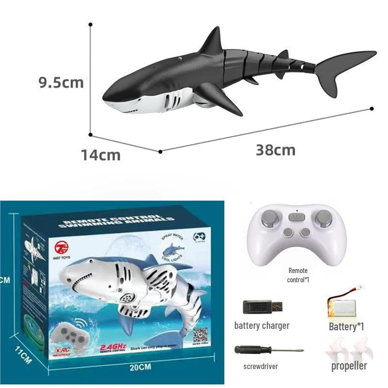 

Игрушка «Дельфин и кит» с дистанционным управлением и фарой - Летнее веселье с брызгами для детей 1 Li-ion Battery, 30 Min