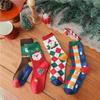 Thickened Happy Christmas Socks Cotton Santa Claus Socks Soft Female Hosiery  Student
