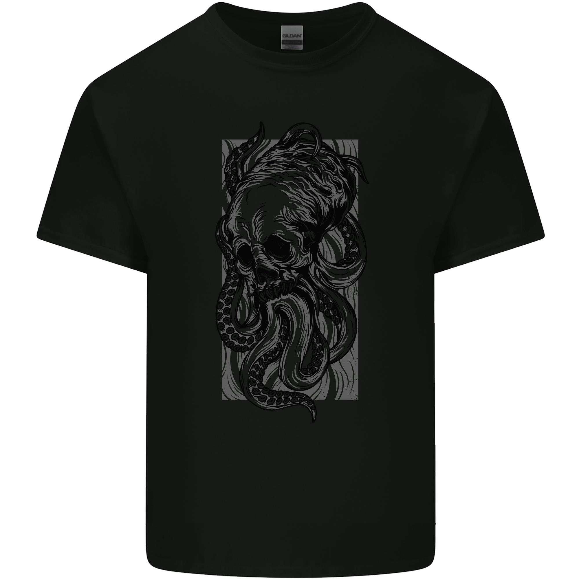 Cthulhu Octopus Kraken Octoskull Unisexs Light Cotton TShirt S
