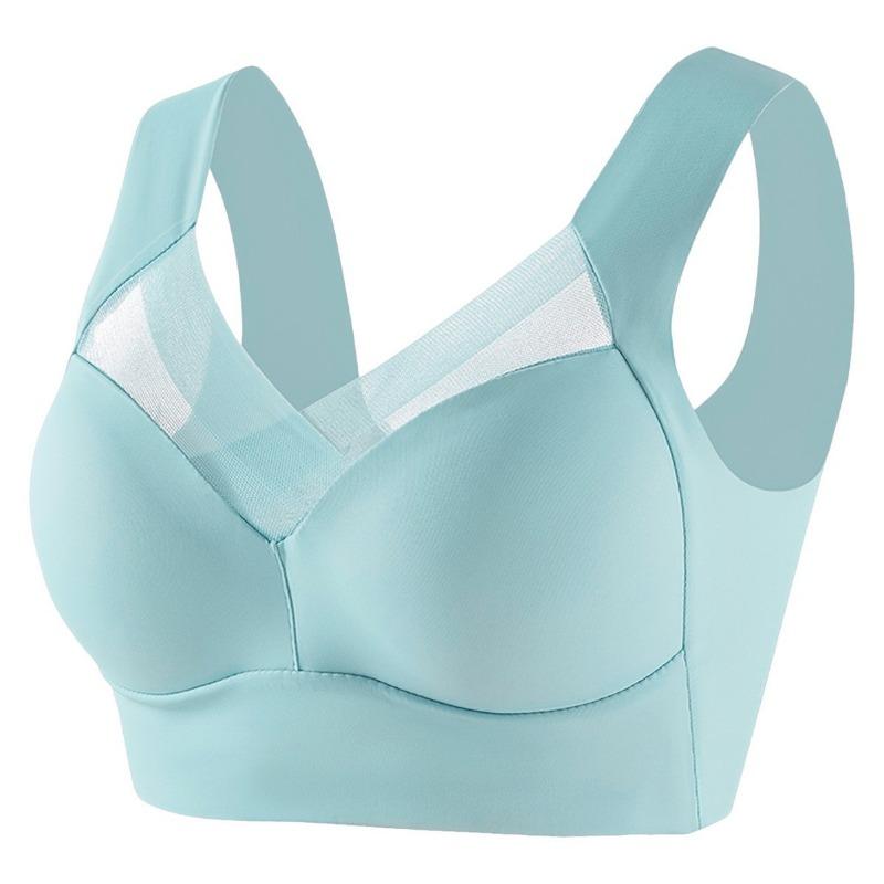 Seamless Beauty Back One Piece Wireless Padded Comfortable Breathable Yoga Sleep Bra For Women