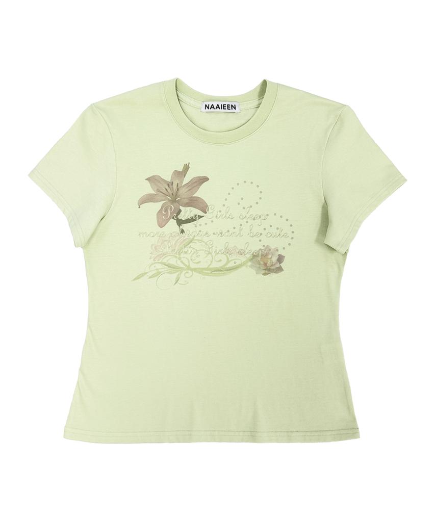 Naien Lotus Core Slim Fit Short Sleeve T-Shirt Lime