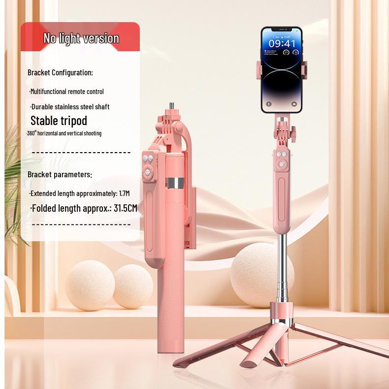 Multi-Functional Bluetooth Selfie Stick with Anti-Shake, Retractable Stand, and Portable Live Streaming Feature