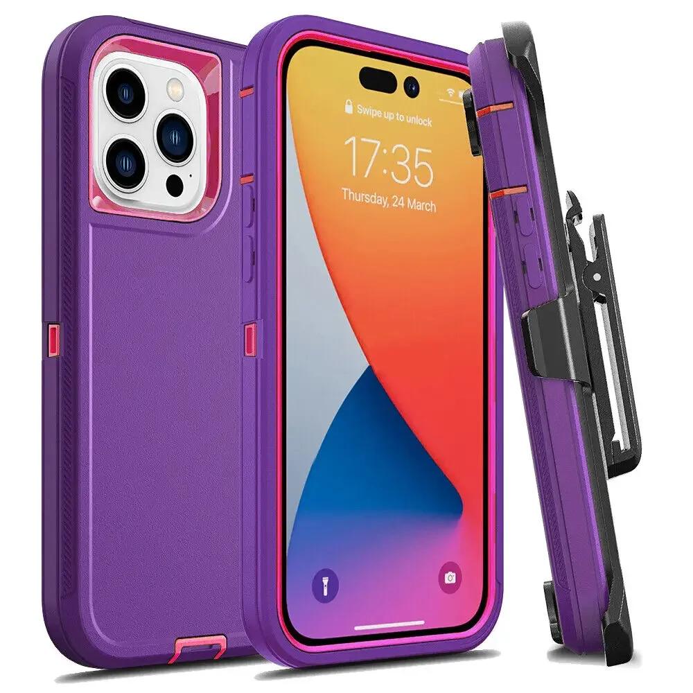 Military Grade Heavy Duty Armor OTT Phone BOX Case for IPhone 17 16 15 14 Plus 13 12 Pro Max Shockproof Belt Clip Holder Cover