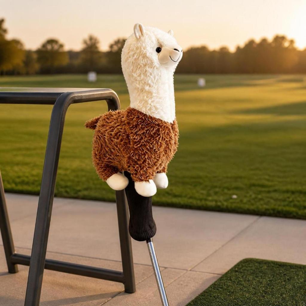 Měkký kryt na golfovou hůl z lamy Hravý kryt na hlavu zvířete Hlava s