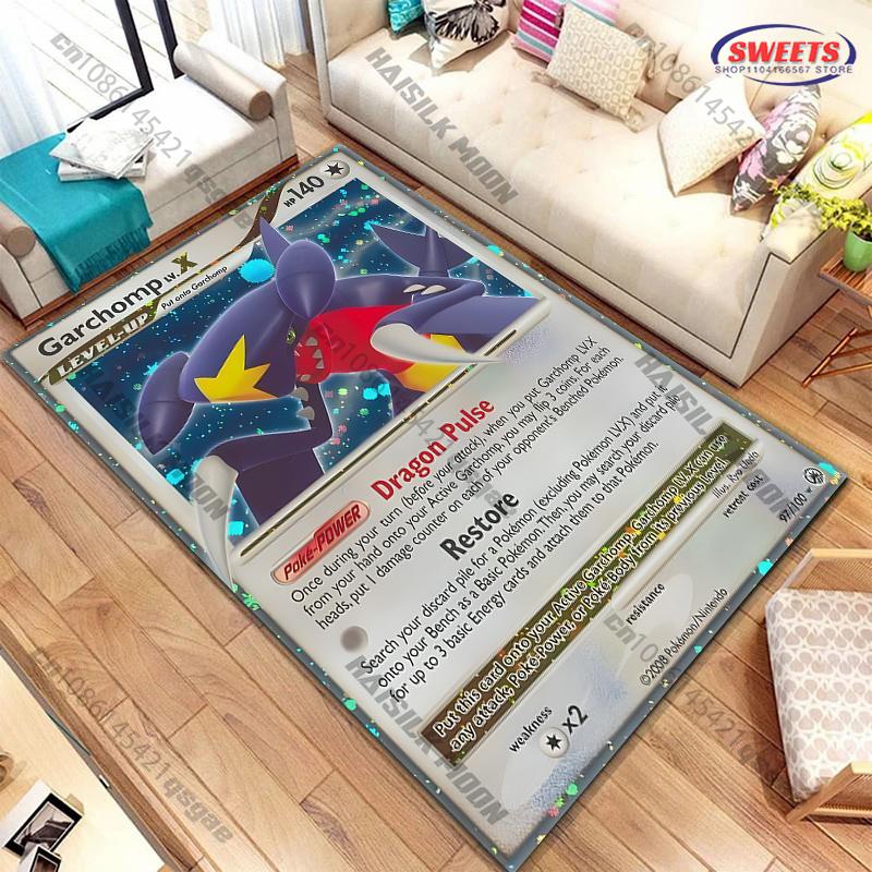 3D Pokemon Garchomp Kortelės Plotas Kilimas Kilimas Svetainei Miegamajam, Biuro Plotams, Patvarus Skalbiamas Mašinoje Kilimėlis Dovana Vaikams Suaugusiems