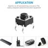 QTEATAK 120 Pcs 6 X 6mm X 5mm Momentary Tactile Tact Push Button Switch for PCB 4 Pin DIP Black