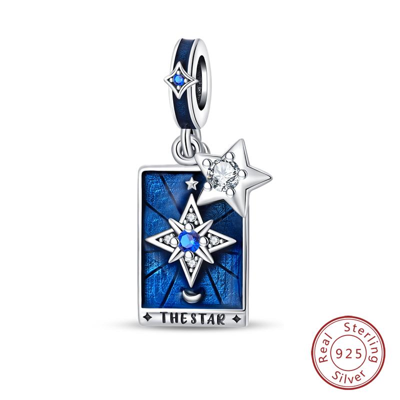 100% Copper Exquisite Tarot Cards Bracelet Pendants Blood Red Fire Snake Rose Charms Beads Diy Jewelry For Women