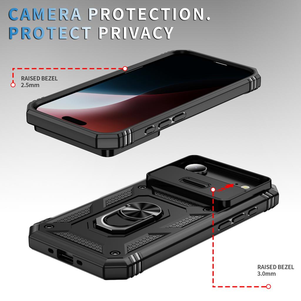 For Iphone17 Kickstand Ring Slide Lens Protection 3 In 1 Hard Case for Iphone 17 Air 16 Pro Max 16e Plus Iphone17 Iphone16