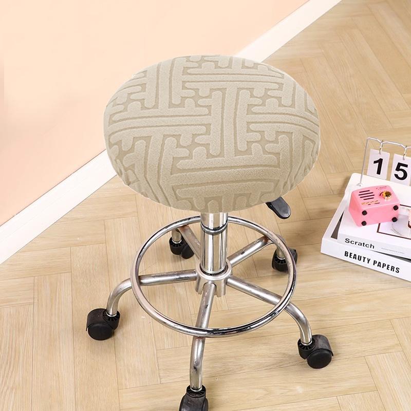 Simple and Universal Round Stool Cushion Cover Bar Swivel Chair Cover Round Chair Cover Bar Round Stool Cover Four Seasons